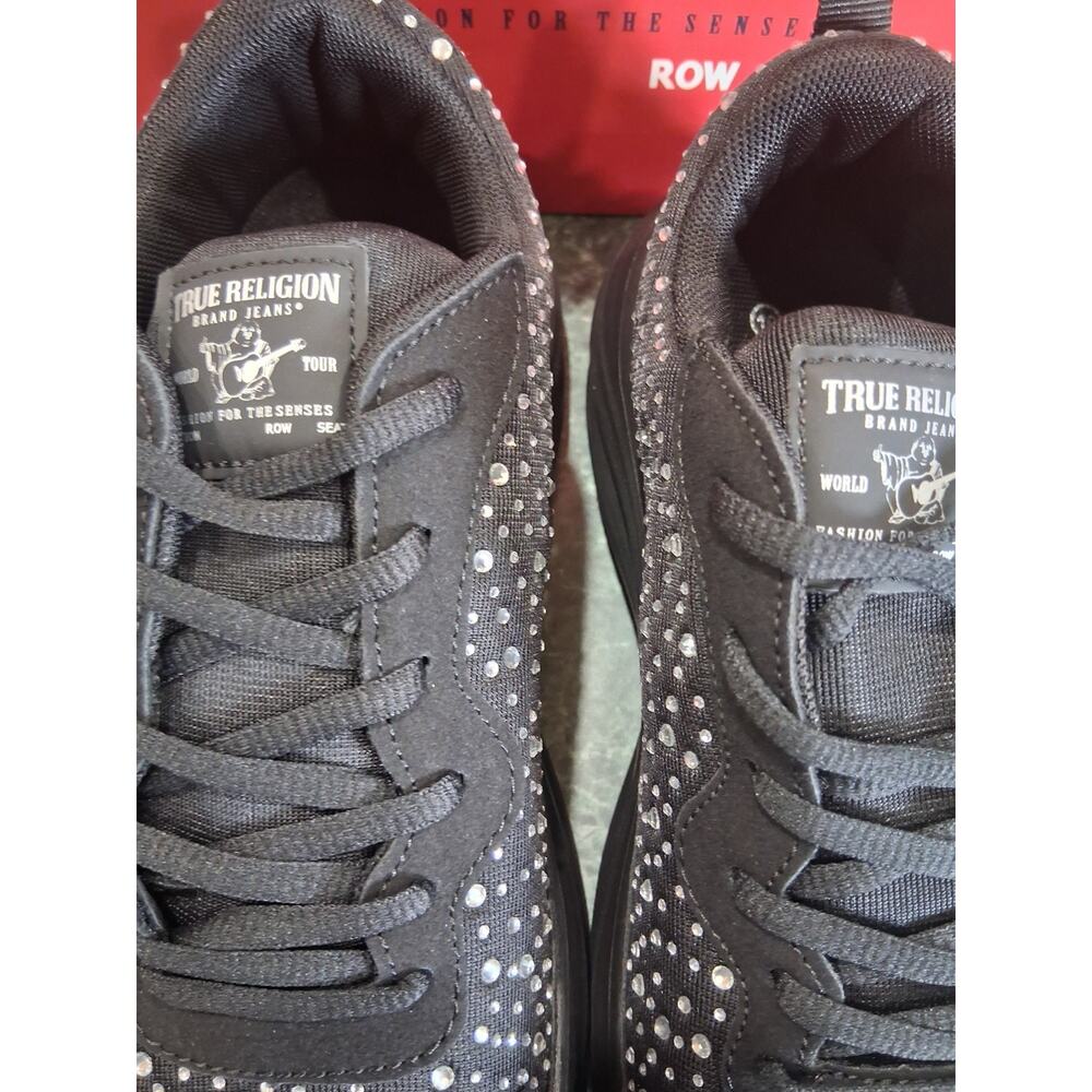 TRUE RELIGION NEW KATIE Black Bling Sparkle Women's Walking Sneaker Size 10 $79 - Picture 3 of 10